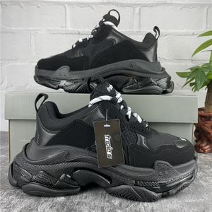 2021 Paris Casual Shoes Triple-S Clear Sole Trainers Dad Shoe Sneaker Black Green Crystal Bottom Hombres Mujeres Chaussures de calidad superior