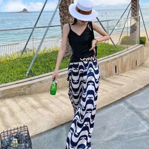 2021 Paris fashion designer damesbroeken wijde pijpen broek Puur hout comfortabele ademende outdoor strand casual broek