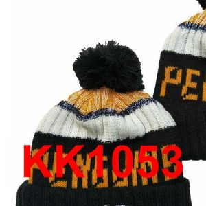 2021 Pittsburgh Hockey Rode Muts Noord-Amerikaanse Team Side Patch Winter Wol Sport Gebreide Hoed Skull Caps A3