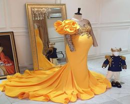 2021 Plus la taille arabe Aso Ebi sirène enceinte dentelle robes de bal pure cou maternité soirée formelle fête deuxième réception robes 2307332