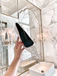 2021 puntige diamant sandalen versierde hoge hakken stiletto satin stof ondiepe mond enkele schoenen vrouwen maat 35-39