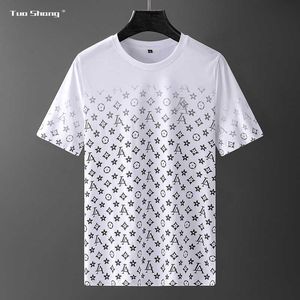 2021 Polka Dot Imprimé T-shirts Hommes Vêtements d'été Mode Streetwear Coton Mercerisé Slim O Cou Manches Courtes T-shirt Casual X0726