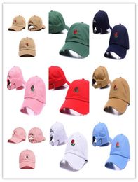 2021 populaire zeldzame de pop cap Merk Hundred Rose Strap Back ball dad Cap mannen vrouwen Verstelbare 6 panel golf snapback baseball hoeden6788256