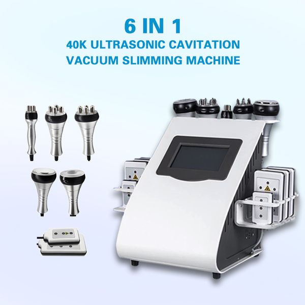 2021 Aspirateur ultrasonique portable 6 dans 1 Cavitation Minceur Fat Perte de graisse Body LiPo LIPO LIBR RF Serrer Machine à vendre