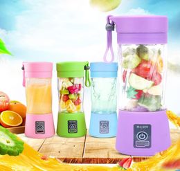 2021 Portable USB électrique fruits presse-agrumes de poche jus de légumes mélangeur mélangeur rechargeable mini jus faisant la tasse avec charge Ca4409009