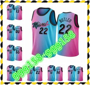 2021 Imprimir Hombres Mujeres niños Jersey Cualquier jugador Dwyane Wade Jimmy Butler Bam Adebayo Kelly Olynyk Blue Pick City Baloncesto Jerseys Uniforme