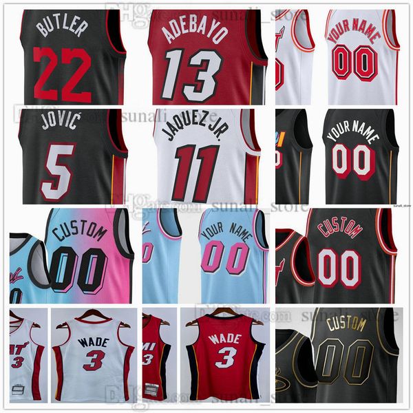 Basketball Jersey Jimmy 22 Butler Tyler 14 Herro Bam 13 Adebayo Terry 2 Rozier III Duncan 55 Robinson Jaime 11 Jaquez Jr. Caleb 16 Martin Josh 0 Richardson imprimé unisexe