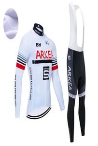 2021 Pro Team Arkea Cycling Jersey 19d Bib Set White Bike Clothing Mens Winter Thermal Fleece Vêtements Cycling Wear3663964