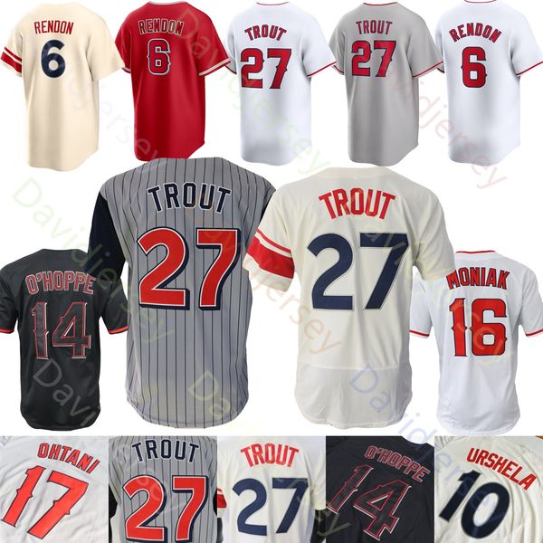 Maillot de Baseball Mike Trout Nolan Schanuel Anthony Rendon Jo Adell Jared Walsh Logan O'Hoppe Taylor Ward Moniak Aaron Hicks Soto Jordyn Adams Canning Jackson