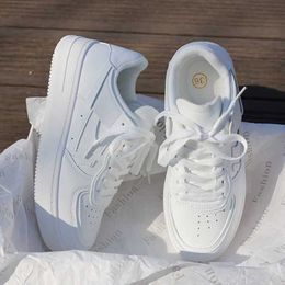 2021 couro do plutônio feminino branco casual mulher vulcanizar tênis respirável esporte caminhada correndo verão plataforma sapatos q240115