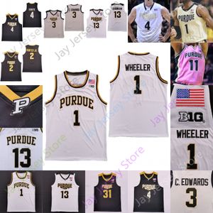 2021 Purdue Boilermakers Basketbal Jersey NCAA College Jaden Ivey Ethan Morton Brandon Newman Emmanuel Dowuona Mason Gillis Zach Edey