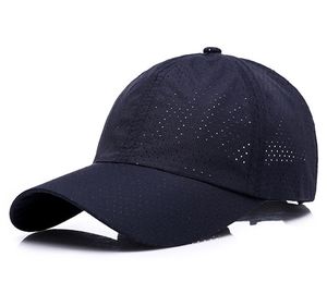 Groothandel snel droge petten canvas hoeden mannen vrouwen zomer buiten sport vrije tijd strapback ademende mesh sun hoed honkbal pet