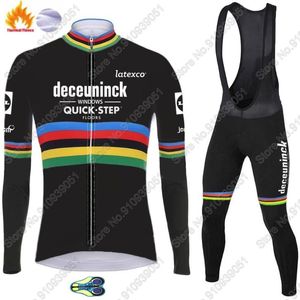 Quick Step – Maillot de cyclisme du monde, ensemble Julian Alaphilippe, uniforme à manches longues, veste thermique d'hiver, 2021
