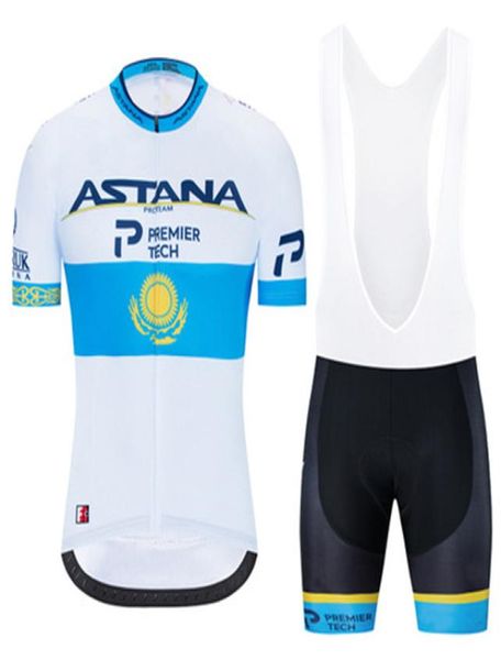 2021 Racing Pro Team Bike Vêtements Astana Cycling Jersey Set White Ciclismo Jersey Set Set Cycling Vêtements MTB Wear4126808