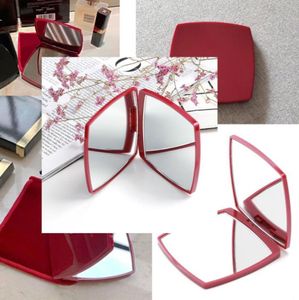 2021 Red Fashion Classic Pleging Double Side Mirror portátil HD Sepror y espejo de aumento con Flannelette Baggift Box7921504