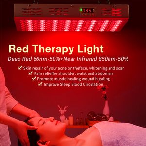 2021 Lumière rouge PDT sans scintillement 660nm 850nm 1500W LLLT infrarouge LED dispositif de thérapie par la lumière rouge pour les soins de la peau au lit des douleurs articulaires avec contrôle de synchronisation Grow Lights