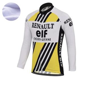 Veste de cyclisme de l'équipe ELF pour homme, coupe-vent polaire, coupe-vent, thermique, manteau de vélo, échauffement, hiver, 2024