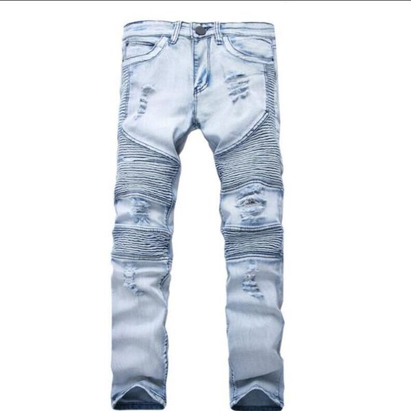 2021 Représenter vêtements pantalons slp bleu noir détruit hommes mince denim droit motard skinny jeans hommes déchiré jeans333v