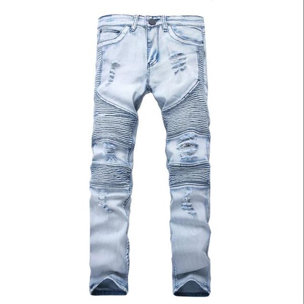 2021 Représenter vêtements pantalons slp bleu noir détruit hommes slim denim droit motard skinny jeans hommes déchiré jeans210d