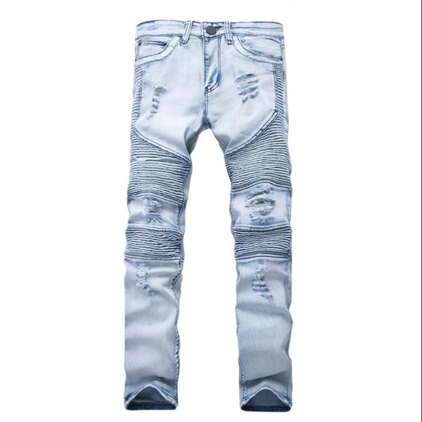 2021 Représenter vêtements pantalons slp bleu noir détruit hommes slim denim droit motard skinny jeans hommes déchiré jeans242B