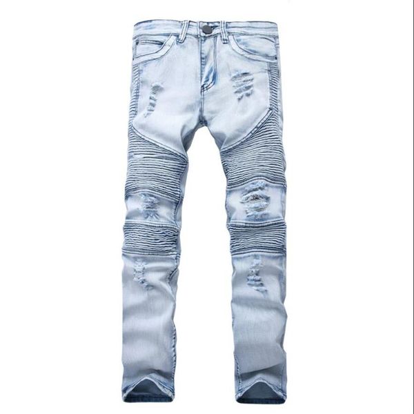 2021 Représenter vêtements pantalons slp bleu noir détruit hommes slim denim droit motard skinny jeans hommes déchiré jeans227p