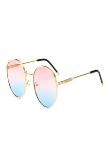 2021 Small Small Round Sunglasses Men Hommes Brown Green Yellow Lens Frame Metal Fashion Sun Glasse pour femmes Brand Vintage UV400 NX7129179