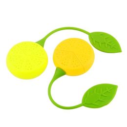 Sachet de thé en Silicone réutilisable en forme de citron, porte-infuseur, filtre à café, passoire, boule de thé, accessoires de cuisine, 2021