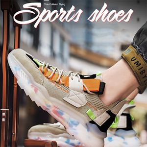 2021 Running Shoes Dik-Soled Daddy Male Zomer Koreaanse Mode Casual Schoen Grote Size Ademend Sneakers Run-Shoe # A0003