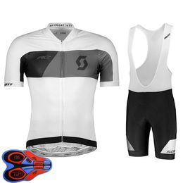 2021 equipo SCOTT Hombres Ciclismo Mangas cortas jersey Bib shorts set Verano Ropa Ciclismo Mountain Bike Ropa Ropa deportiva transpirable U20042018