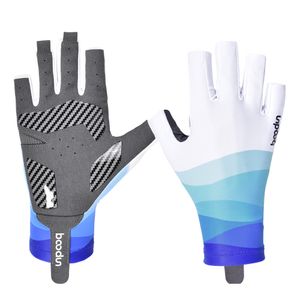 2024 guantes de ciclismo MTB bicicleta de montaña medio dedo manopla hombres bicicleta gimnasio Fitness pesca antideslizante deportes transpirable bicicleta guantes ciclismo