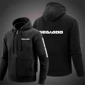 2021 Sea Doo Seadoo Moto otoño cremallera personalizada ocio sudaderas con capucha cómodo estampado baloncesto estrella abrigos manga larga hombre cremallera J Y1109