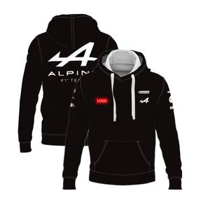 2021 seizoen Motorsport Alpine F1 Team 14 Racing Fan Hoodie Blauw en Zwart Ademend Jersey Teamline Herenhoodie Shirt Kleding