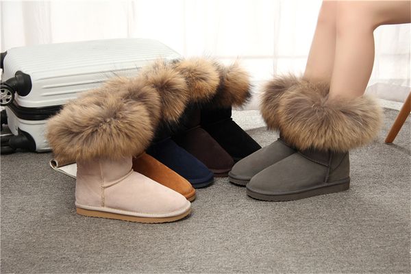 Vender Classic puffer australian uggs botas diseño Warm Ankle Wgg furry boot fluff cabra diapositivas Martin short mujeres mantener zapatos