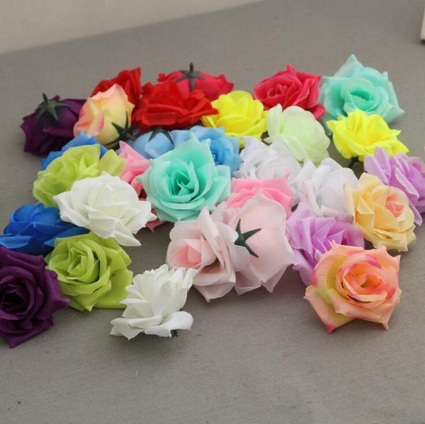 2021 TÊTES DE FLEURS VENDEUR 100p Soie Artificielle Camélia Rose Faux Tête De Fleur De Pivoine 7 - 8cm pour La Fête De Mariage Décoratif À La Maison Flowewrs