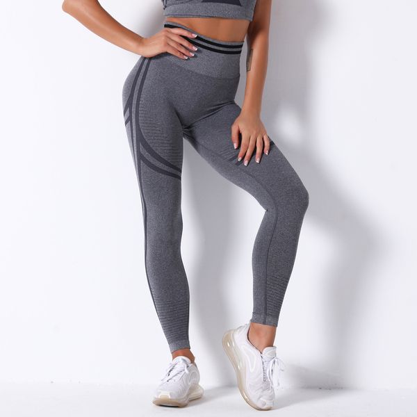 Leggings de Yoga taille haute pour femmes, pantalons Sexy sans couture, collants de sport, de Fitness, d'entraînement, 2021