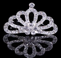 2021 Clip de cheveux en strass brillant Small Girls Girls Diadem Crown Tiara Children Head Jewelry Accessoires pour ornements Baby Hairpin4280373