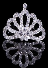 2021 Glanzende strass haarclip kleine meisjes diadeem kroon tiara kinderen hoofd sieraden accessoires voor ornamenten baby haarpin7815872
