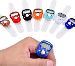 2021 Schip 200 Stuks Mini Hand Hold Band Telapparaat LCD Digitaal Scherm Vinger Ring Elektronische Head Count Tasbeeh Tasbih3449787