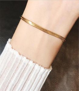 2021 Simple Fashion Wedding armbanden Ins Top verkopen sieraden 18k goud vullen hoogwaardige populaire vrouwen bangle armband cadeau4903762