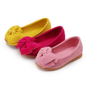 2021, talla 21-36, zapatos planos suaves para bebés y niñas, zapatos sin cordones de princesa para primavera y otoño, zapatos de vestir con lazo grande X0703