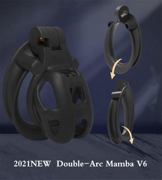 2021 Snake v6 3d Mamba Cage Male Male Device Python Python Double-Arc Penis Penis Ring Cobra Cock Adult Sex Toys9607801