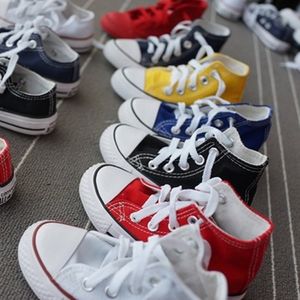 2021 baskets promotionnelles enfants toile chaussures mode haut bas enfants garçons et filles sport classique chaussure taille 23-34
