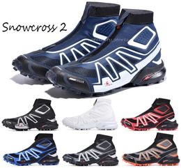 2021 Snowcross CS Trail Bottes de neige d'hiver Stiefel Noir Volt Bleu botas chaussette rouge Chaussures Hommes Baskets Bottes de neige d'hiver shoes446540130