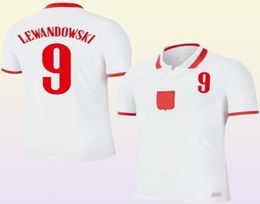 2021 Soccer Jersey Polos Home Away T Shirts 21 22 Red White Piszczek Milik Polen Jeugd Lewandowski Jerseys Adult Kids Kit voetbaluniformen Jerseys8425521