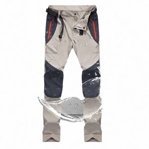 2021 Sport Pantalon imperméable Hommes Cargo Été Tactique Pantalon à séchage rapide Randonnée en plein air Trekking Cam Pantalon de pêche 4XL X9LD #