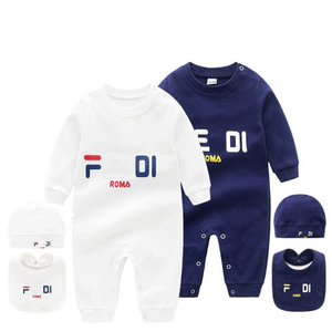 2021 printemps et automne nouveau bébé Onesie ensemble de 3 pièces pur coton 0-2 ans nouveau-né garçon et fille bébé escalade costume