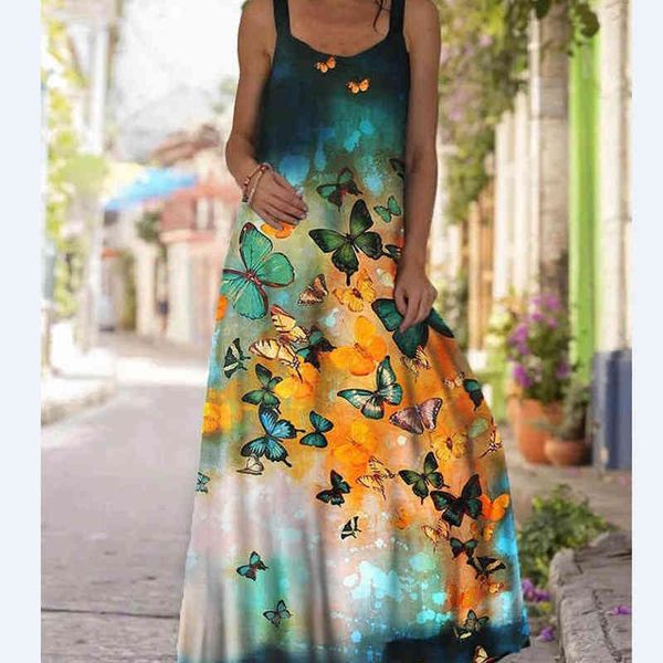 2021 printemps femmes lâche Vintage volants Befree robe grande grande ligne imprimée été Boho décontracté fête robes élégantes grandes tailles G220510