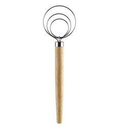 2021 Bobine en acier inoxydable Beaver Beaver Beaver Poignée en bois Agitateur Dough Whisk Kitchen gadget Outil de cuisson