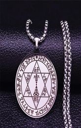2021 acier inoxydable hexagramme Satan clé de salomon pendentif collier bijoux acero inoxydable joyeria mujer NXHS0352627354872558