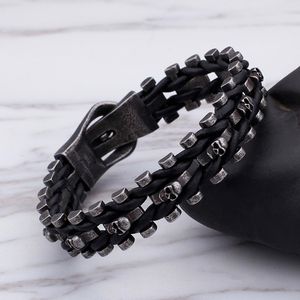 2021 Rvs Lederen Armband Mens Mode Polsband Mannen Accessoires Sieraden Goede Collectie Vriend Gift